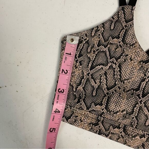 GOOD AMERICAN Eco Sheen Print Scoop Bra Strappy Stretchy size 0 or XS NEW! - Picture 7 of 9